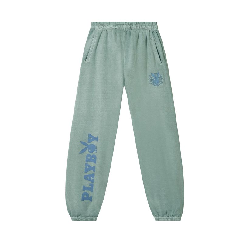 Pantaloni Della Tuta Playboy Sun Washed Plby Sweatpant Uomo Verdi Blu | 17094JZMQ