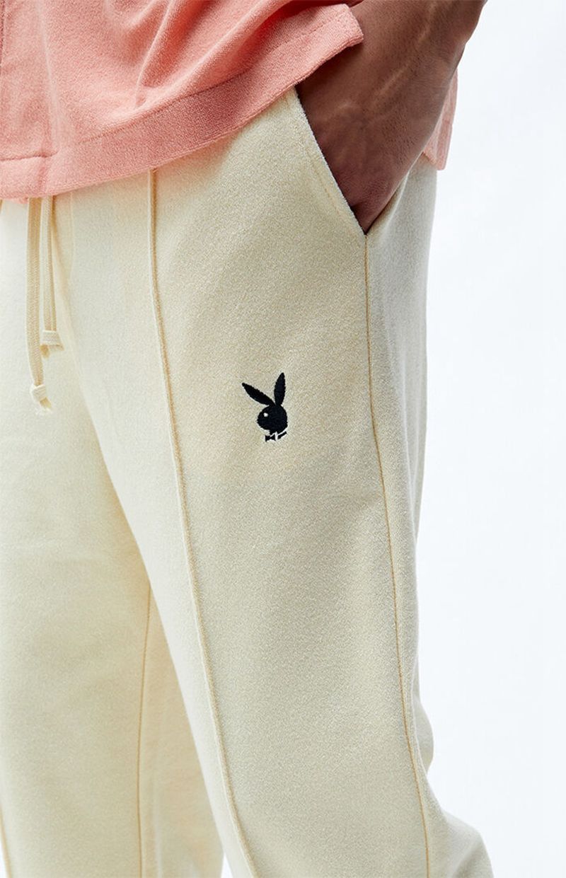 Pantaloni Della Tuta Playboy Terry Sweatpant Uomo Bianche | 82319NAGU