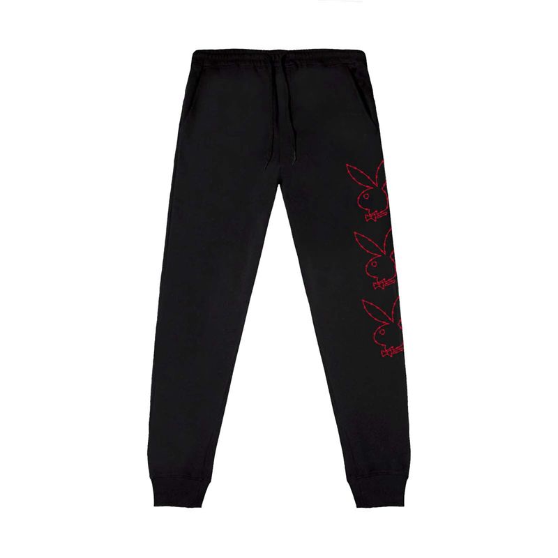 Pantaloni Della Tuta Playboy Tough Love Rabbit Head Joggers Uomo Nere | 73645HIYT