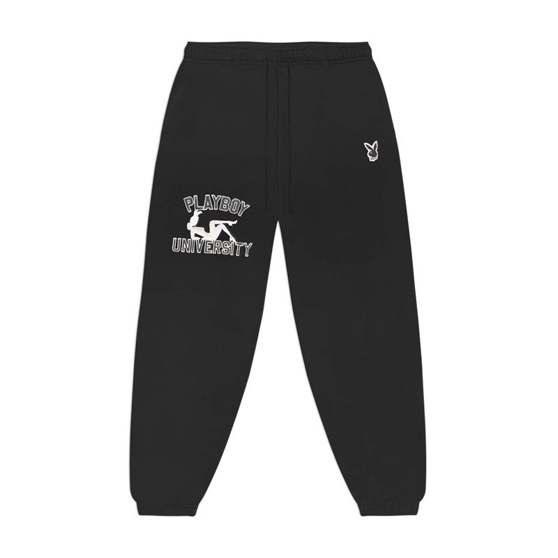 Pantaloni Della Tuta Playboy University Uomo Nere | 42071XGJL