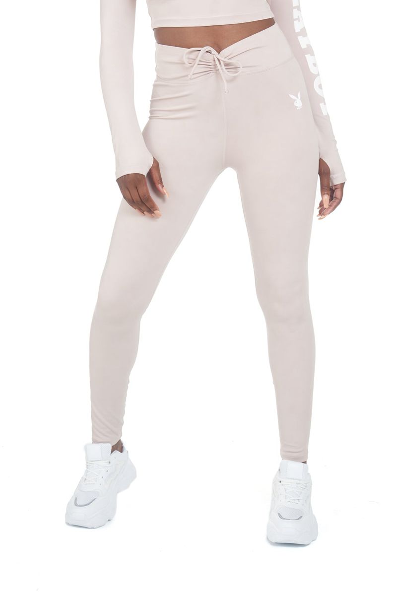 Pantaloni Playboy Active Ruched Waistband Leggings Donna Grigie | 25830HULV