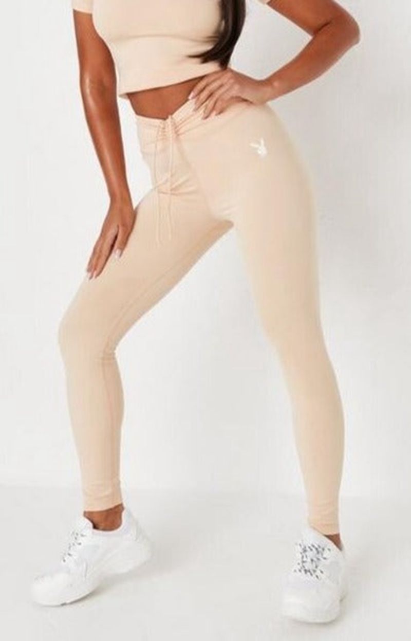 Pantaloni Playboy Active Ruched Waistband Leggings Donna Grigie | 25830HULV