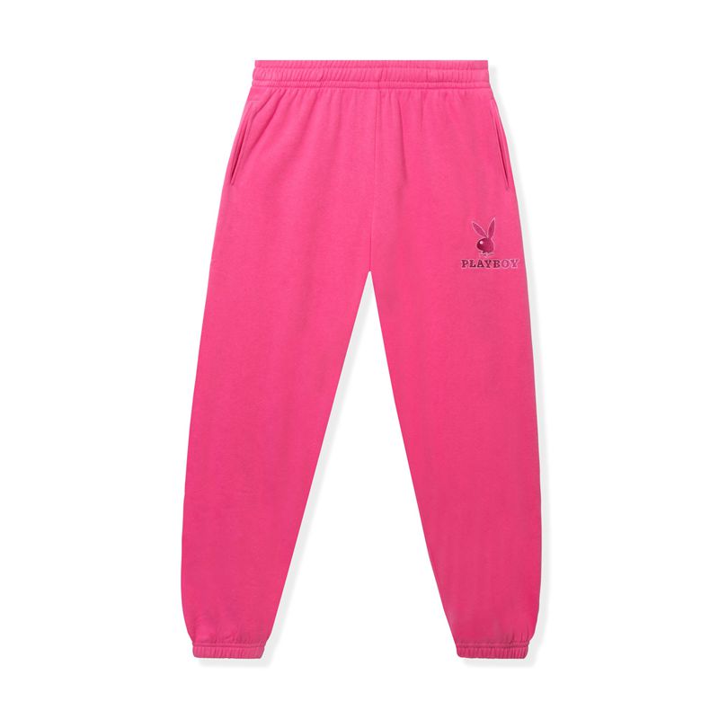 Pantaloni Playboy Classiche Boyfriend Sweats Donna Rosa | 82574TSDE