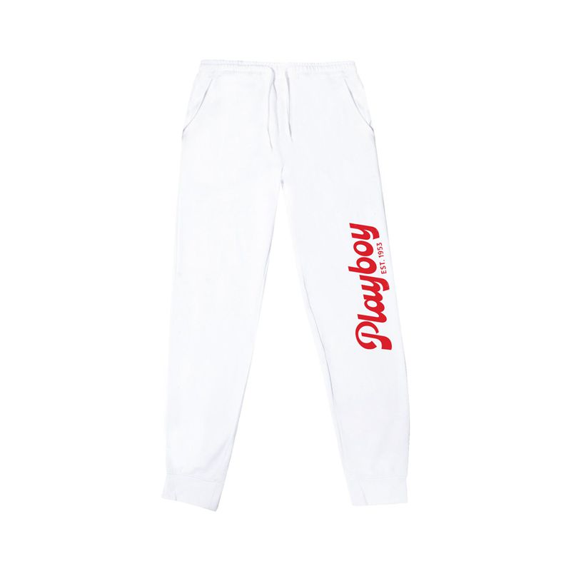 Pantaloni Playboy Desperado American Icon Jogger Donna Bianche | 35614BKPC