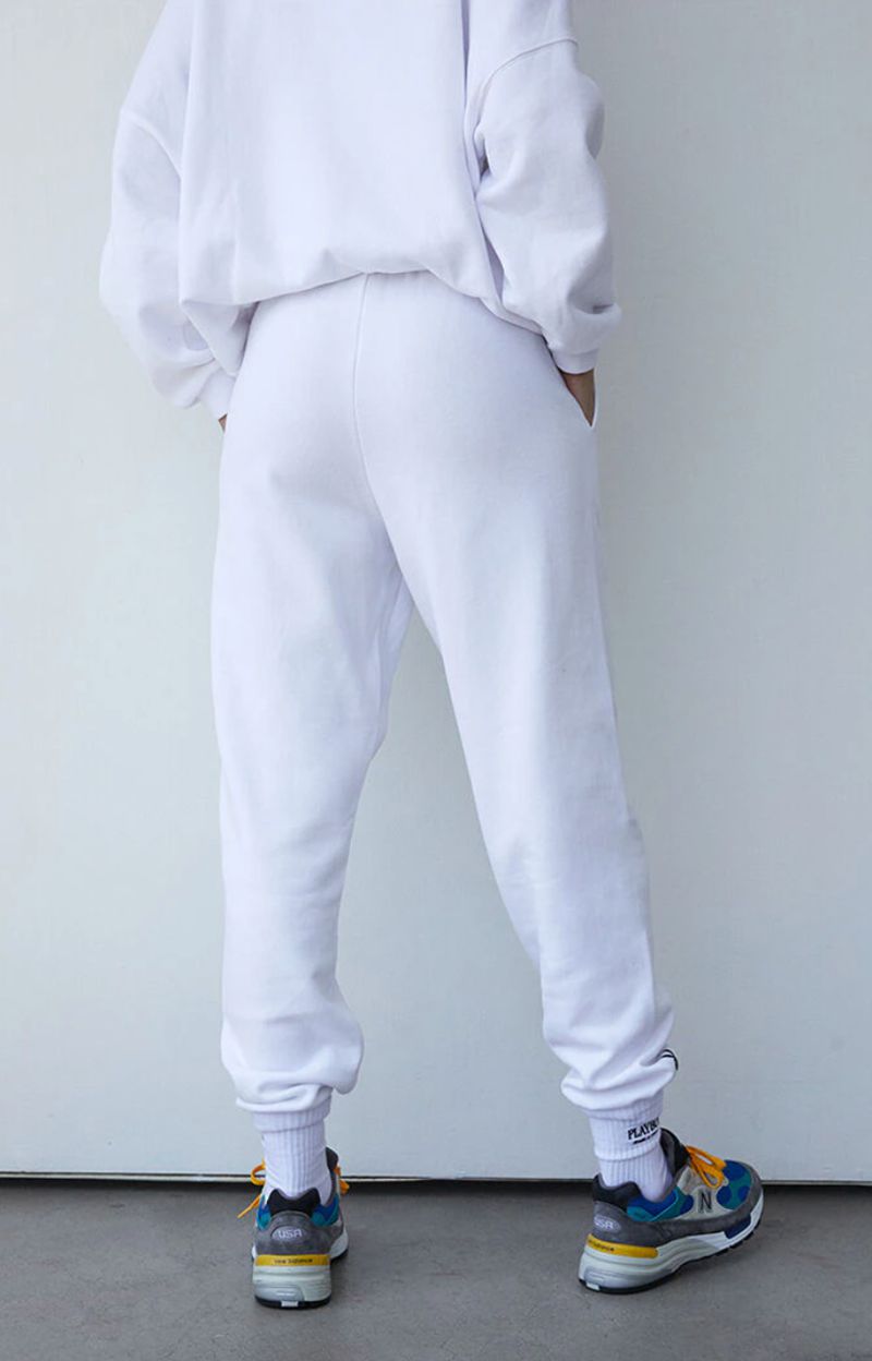 Pantaloni Playboy Oversized Sweats Donna Bianche | 46810LPYF