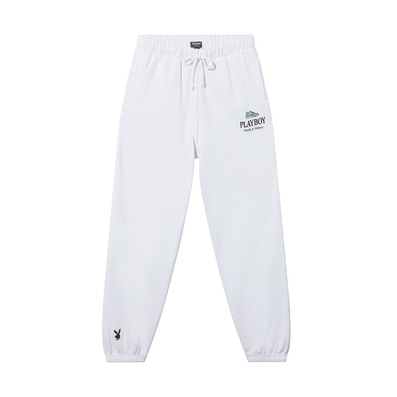 Pantaloni Playboy Oversized Sweats Donna Bianche | 46810LPYF