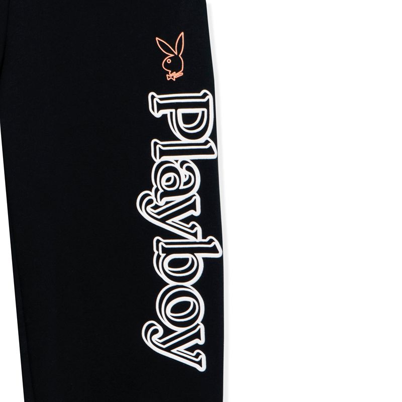 Pantaloni Playboy Smile Club Sweats Donna Nere | 52709RKPT