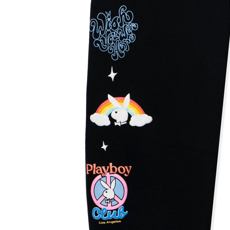 Pantaloni Playboy Smile Club Sweats Donna Nere | 52709RKPT