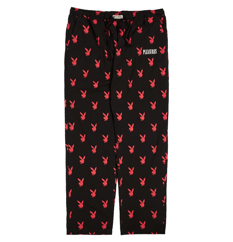 Pantaloni Playboy X Pleasures Bunny Lounge Uomo Nere | 10239LZAK