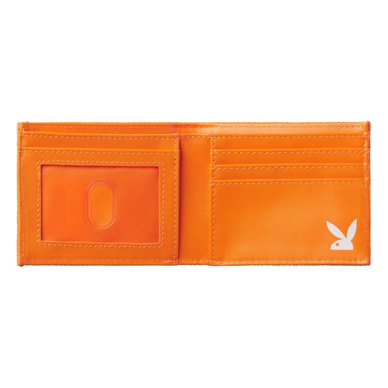 Portafogli Playboy Logo Bifold Uomo Arancioni | 01734TKPJ