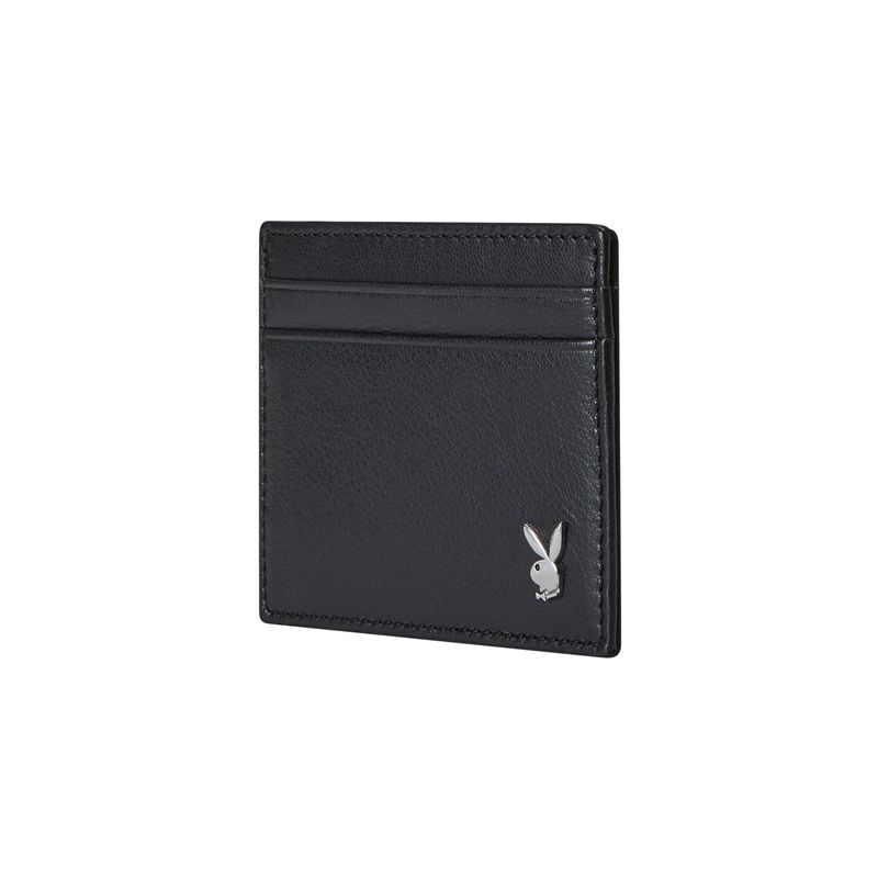 Portafogli Playboy Milled Front Pocket Uomo Nere | 73952QLPY