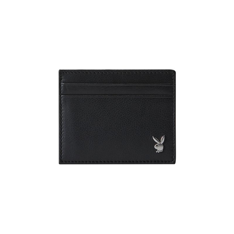 Portafogli Playboy Milled Front Pocket Uomo Nere | 73952QLPY