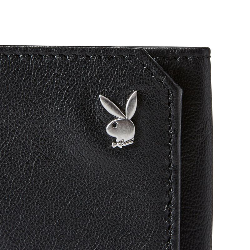 Portafogli Playboy Milled Trifold Uomo Nere | 51036BOWI