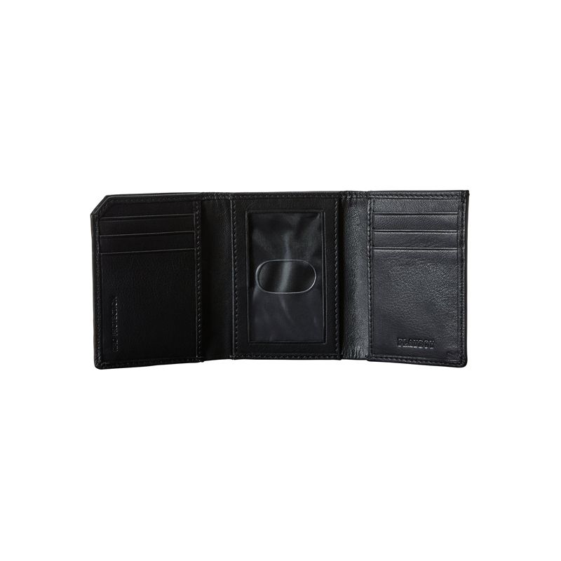 Portafogli Playboy Milled Trifold Uomo Nere | 51036BOWI