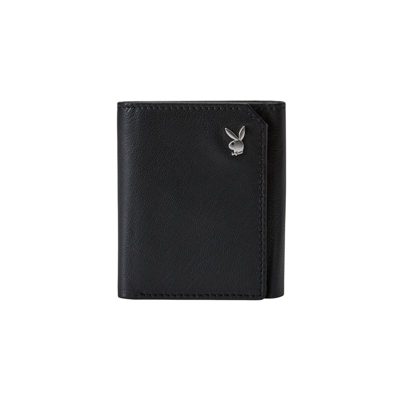 Portafogli Playboy Milled Trifold Uomo Nere | 51036BOWI