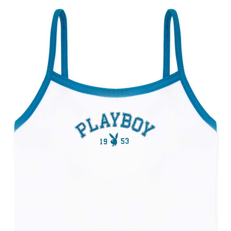 Tank Playboy 1953 Ribbed Donna Bianche | 14095GZOY