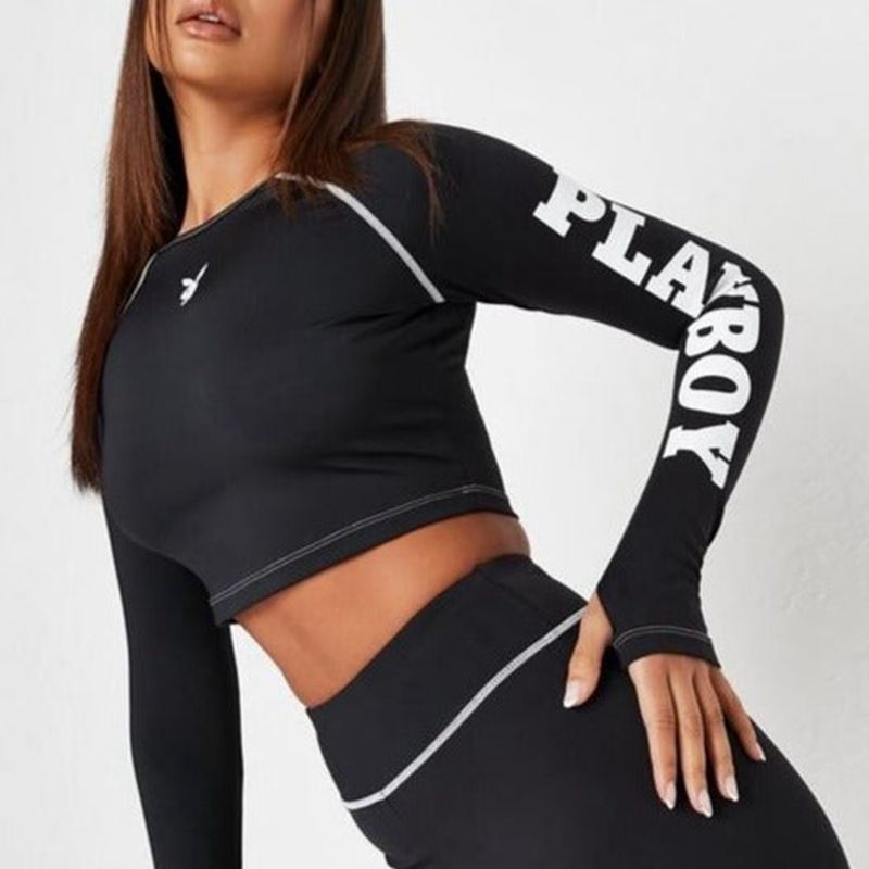 Tank Playboy Active Long Sleeve Donna Verdi | 72139NKXC