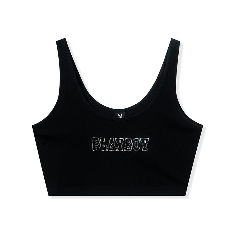 Tank Playboy Bedazzled Masthead Donna Viola | 62830HVXG