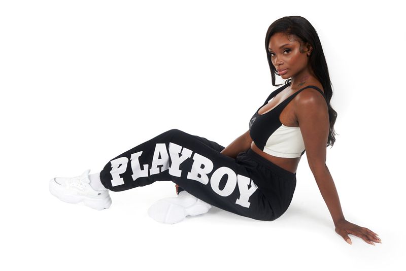 Tank Playboy Boxing Sports Bra Donna Nere | 81695TLVI