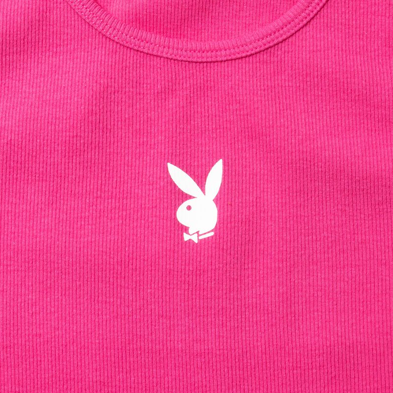 Tank Playboy Bunny Ribbed Donna Viola | 10879NBFA