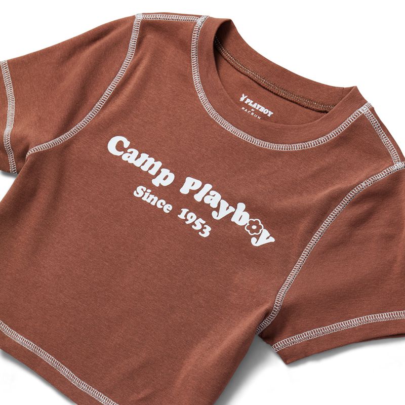 Tank Playboy Camp Classiche Baby Tee Donna Marroni | 78961DNWE