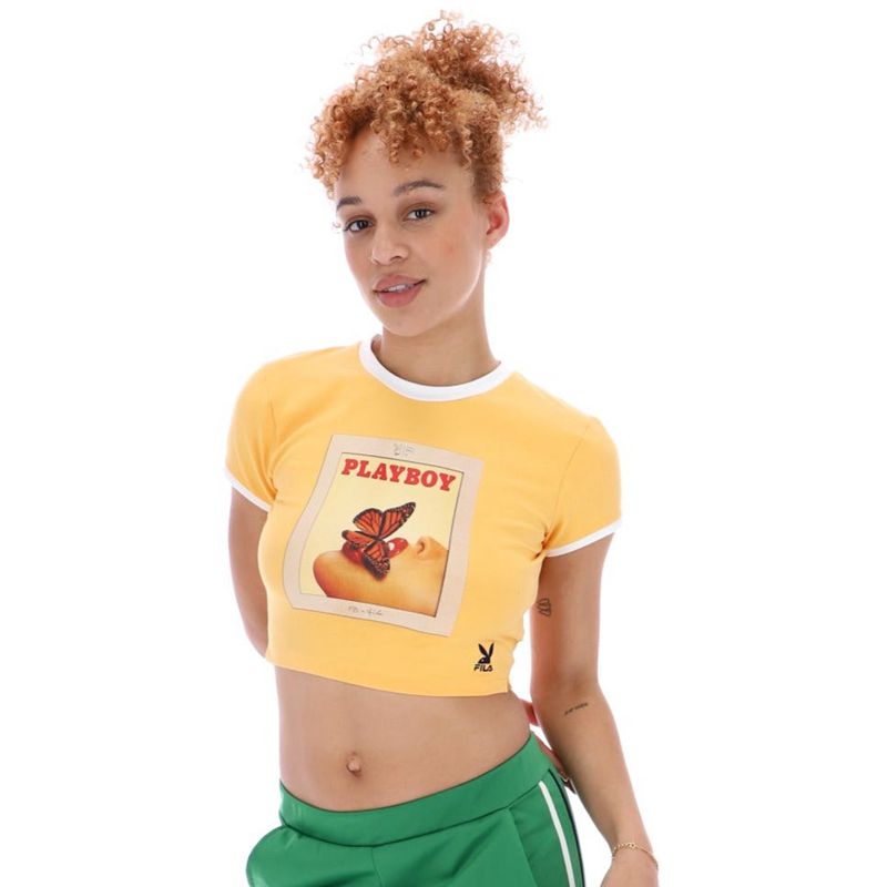 Tank Playboy X Fila Tee Donna Gialle | 67401ZMSN