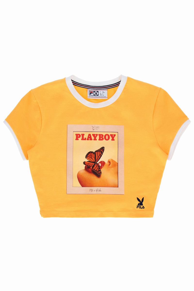 Tank Playboy X Fila Tee Donna Gialle | 67401ZMSN