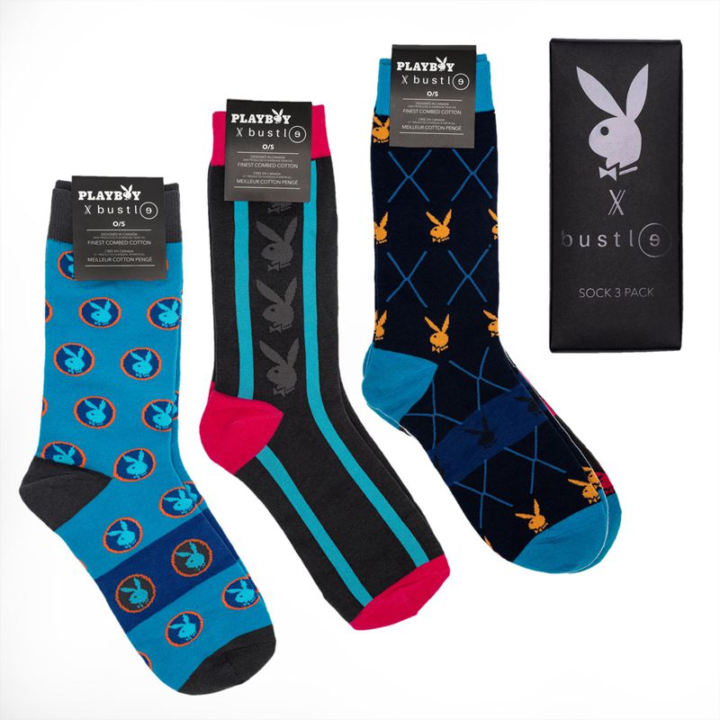 Calzini Playboy X Bustle Sock Three Pack Uomo Colorate | 17364XACW