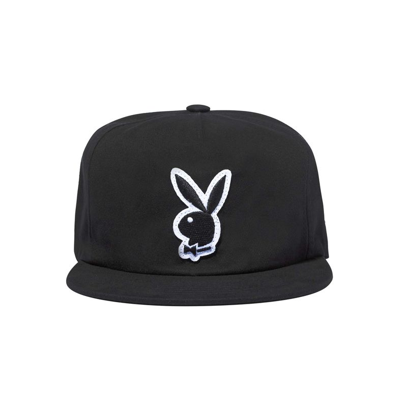 Cappelli Playboy Rabbit Head Boucle Patch Field Uomo Nere | 38962RUFC