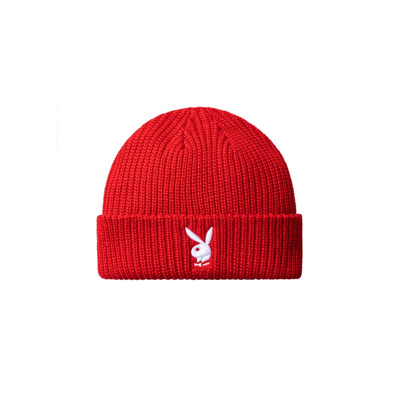 Cappelli Playboy Rabbit Head Knit Beanie Donna Bianche Rosse | 89513UHSV