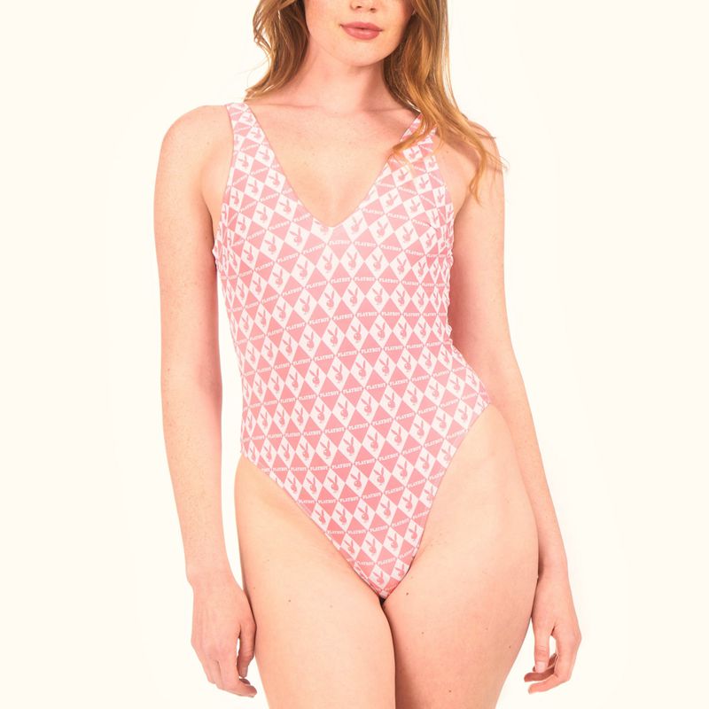 Costumi Da Bagno Playboy One Piece Monogram Donna Rosa | 27096HKLS