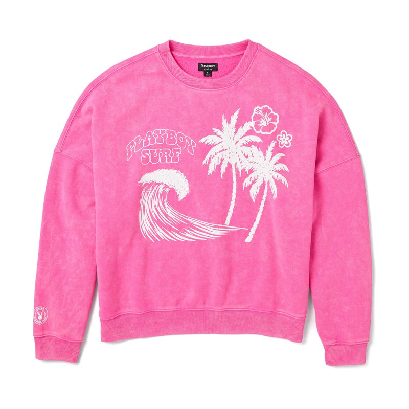 Felpa Con Cappuccio Playboy Beach Crew Neck Donna Viola Bianche | 21475MUJX