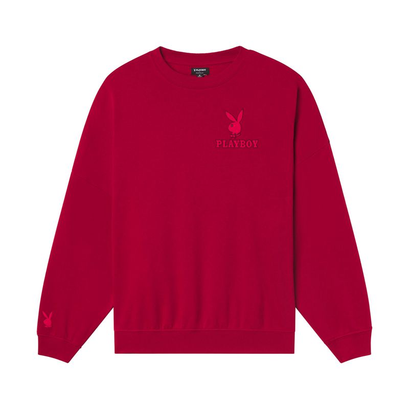 Felpa Con Cappuccio Playboy Classiche Crewneck Donna Rosse Profondo Verde Oliva | 96057QPZC