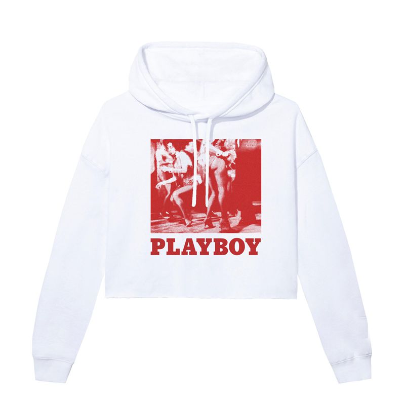 Felpa Con Cappuccio Playboy Dancing Bunnies Donna Bianche Rosse | 28617BXUI