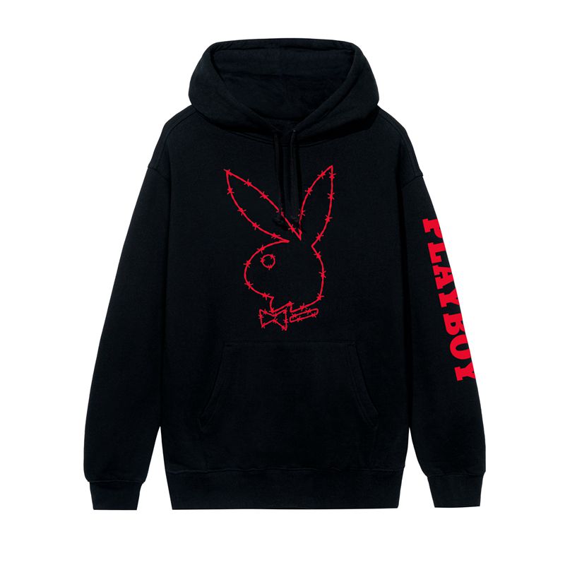 Felpa Con Cappuccio Playboy Tough Love Rabbit Head Uomo Nere | 87365JTCW