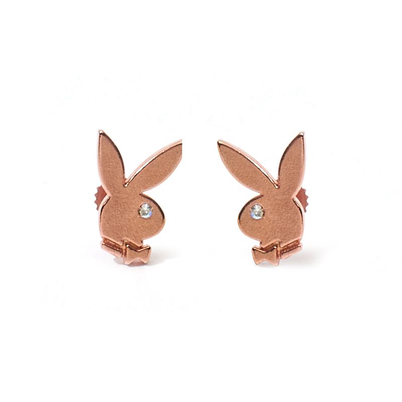 Gioielli Playboy Bunny Stud Earrings Donna Rosa Oro | 13480IZOD