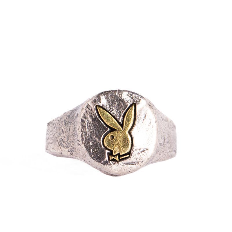 Gioielli Playboy Circular Rabbit Head Ring Uomo Metal | 10324YPON