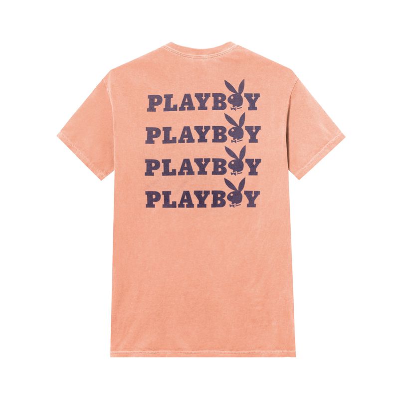 Magliette Playboy Peach Graphic Donna Viola Arancioni | 15328BPJF