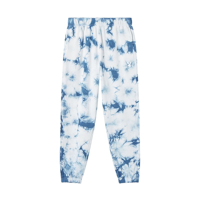 Pantaloni Playboy Crystal Tie-Dye Sweat Donna Blu | 01895FCES